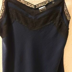 Blue and black CAbi cami